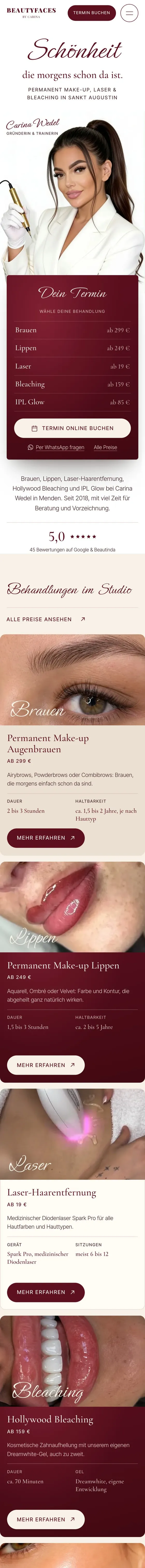 Beautyfaces by Carina: mobile Fassung