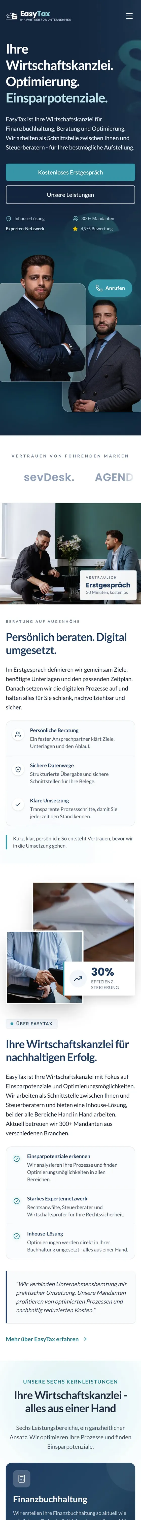 EasyTax: mobile Fassung