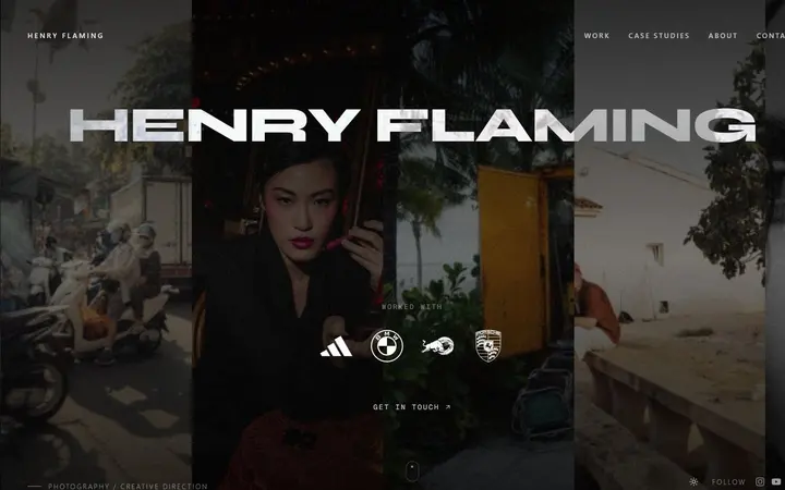 Website-Screenshot: Portfolio · Fotografie & Film