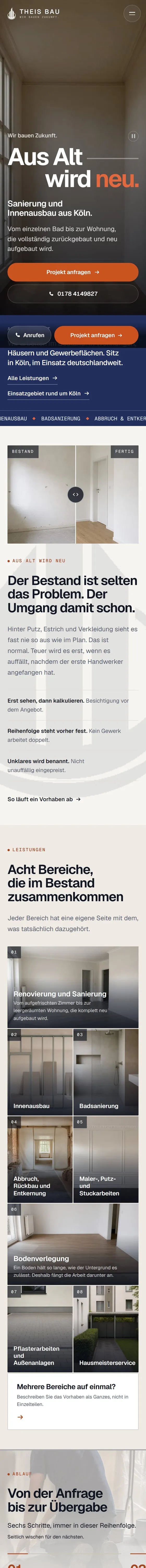 Theis Bau: mobile Fassung